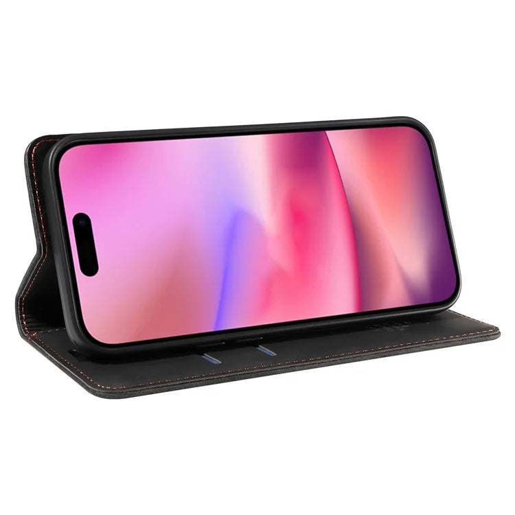 BETOPNICE 003 For iPhone 16 Leather Case Wallet Stand Protective Phone Cover
