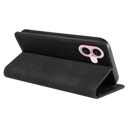 BETOPNICE 003 For iPhone 16 Leather Case Wallet Stand Protective Phone Cover