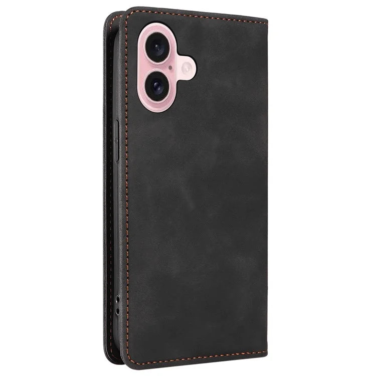 BETOPNICE 003 For iPhone 16 Leather Case Wallet Stand Protective Phone Cover
