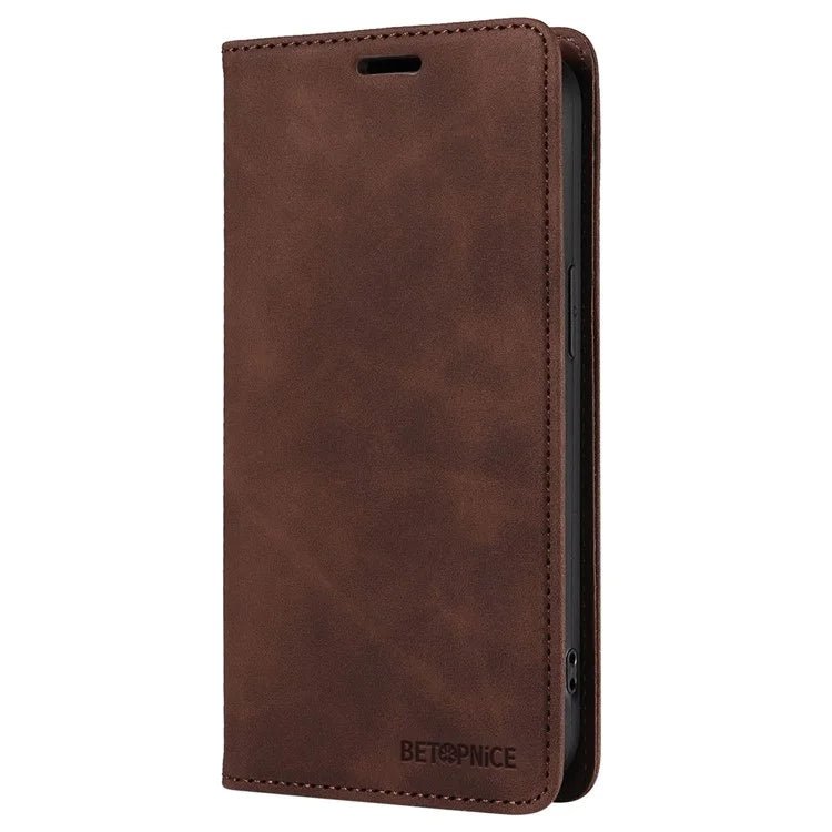 BETOPNICE 003 For iPhone 16 Leather Case Wallet Stand Protective Phone Cover