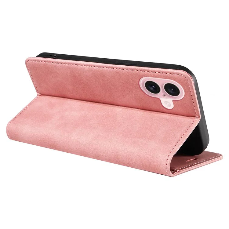 BETOPNICE 003 For iPhone 16 Leather Case Wallet Stand Protective Phone Cover