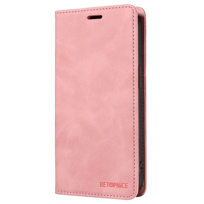 BETOPNICE 003 For iPhone 16 Leather Case Wallet Stand Protective Phone Cover
