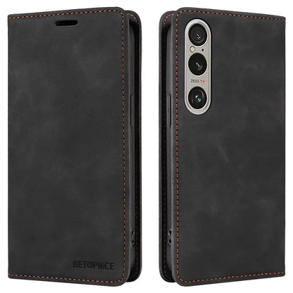 BETOPNICE 003 For Sony Xperia 1 VI Case RFID Blocking Leather Phone Cover Strong Magnetic