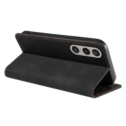 BETOPNICE 003 For Sony Xperia 1 VI Case RFID Blocking Leather Phone Cover Strong Magnetic