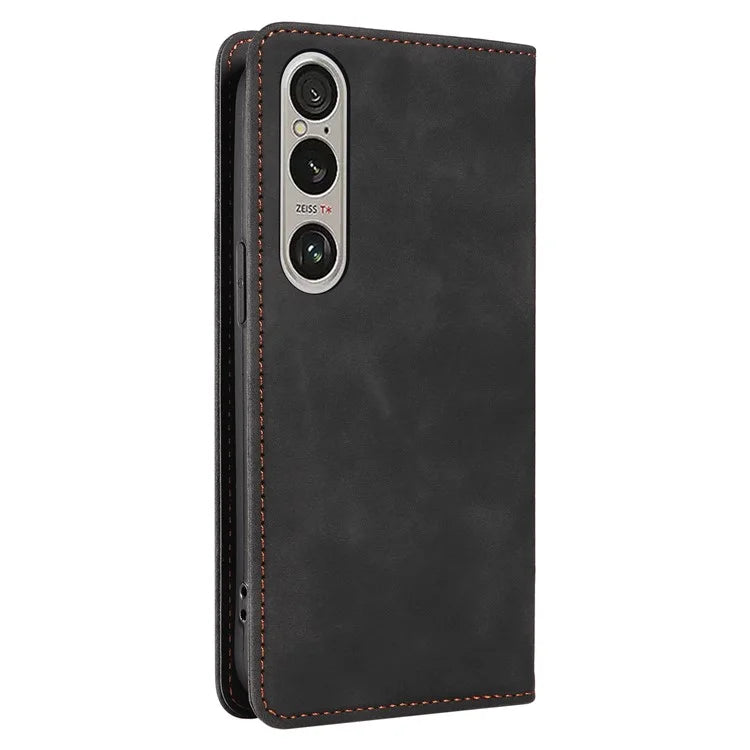 BETOPNICE 003 For Sony Xperia 1 VI Case RFID Blocking Leather Phone Cover Strong Magnetic