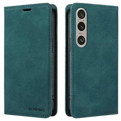 BETOPNICE 003 For Sony Xperia 1 VI Case RFID Blocking Leather Phone Cover Strong Magnetic