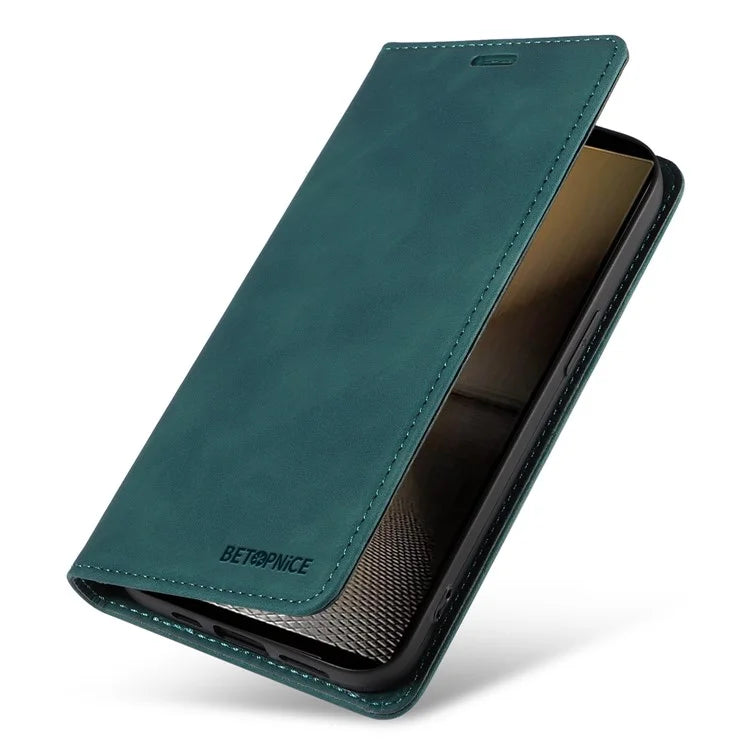 BETOPNICE 003 For Sony Xperia 1 VI Case RFID Blocking Leather Phone Cover Strong Magnetic