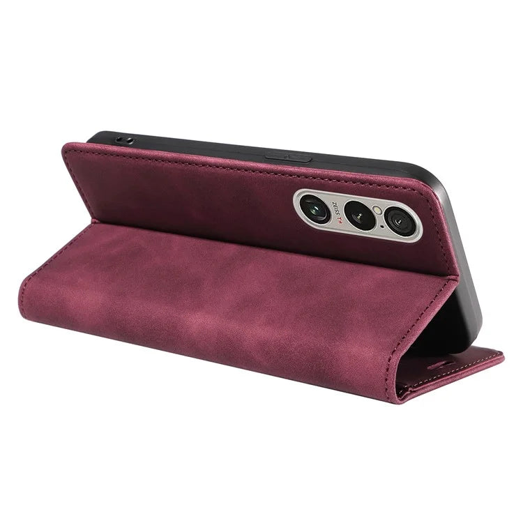 BETOPNICE 003 For Sony Xperia 1 VI Case RFID Blocking Leather Phone Cover Strong Magnetic