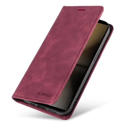 BETOPNICE 003 For Sony Xperia 1 VI Case RFID Blocking Leather Phone Cover Strong Magnetic