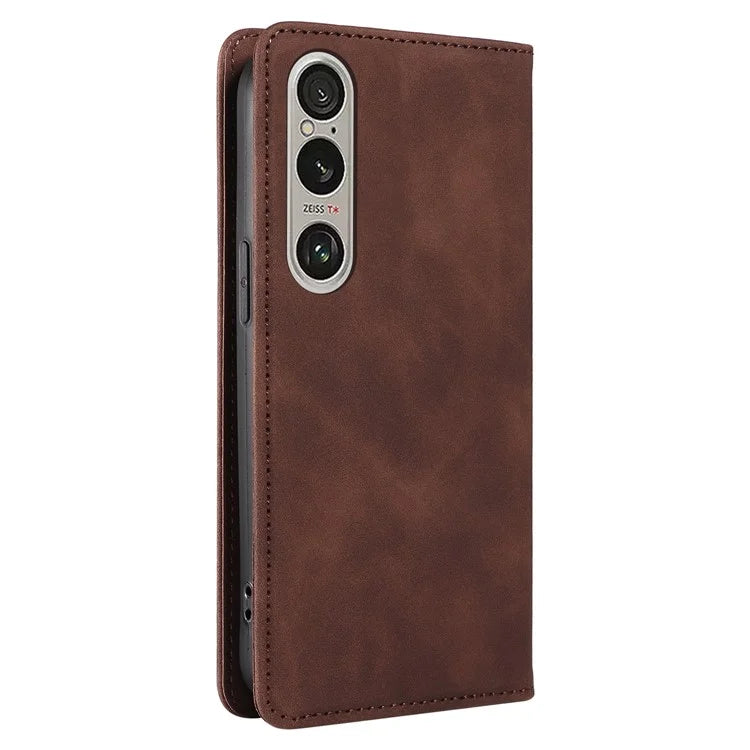 BETOPNICE 003 For Sony Xperia 1 VI Case RFID Blocking Leather Phone Cover Strong Magnetic