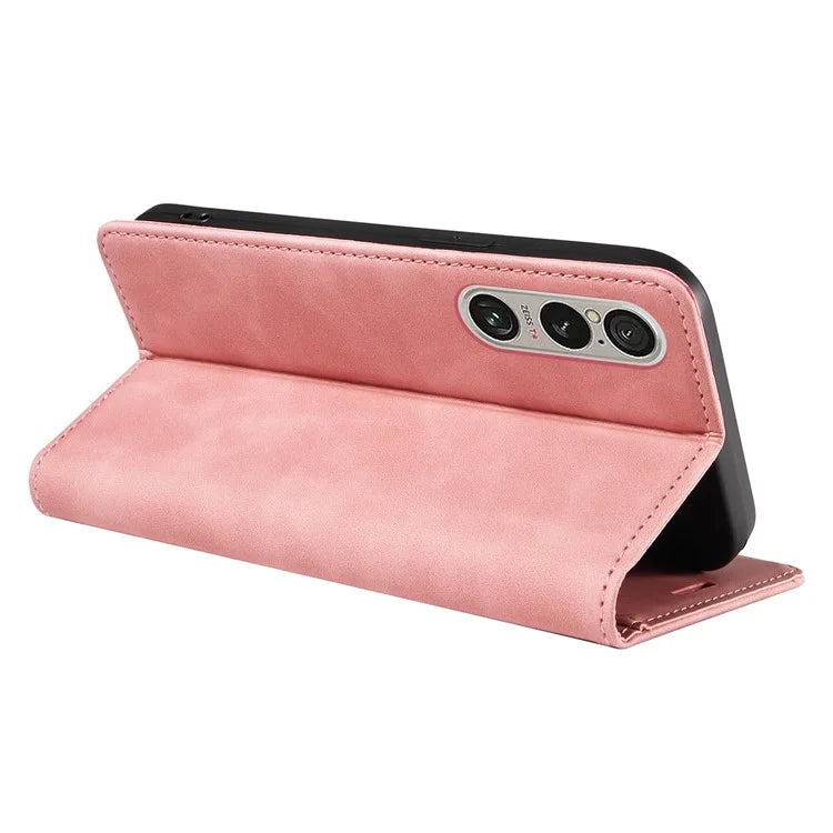 BETOPNICE 003 For Sony Xperia 1 VI Case RFID Blocking Leather Phone Cover Strong Magnetic