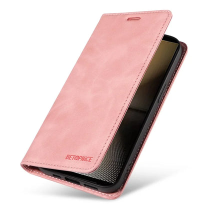 BETOPNICE 003 For Sony Xperia 1 VI Case RFID Blocking Leather Phone Cover Strong Magnetic