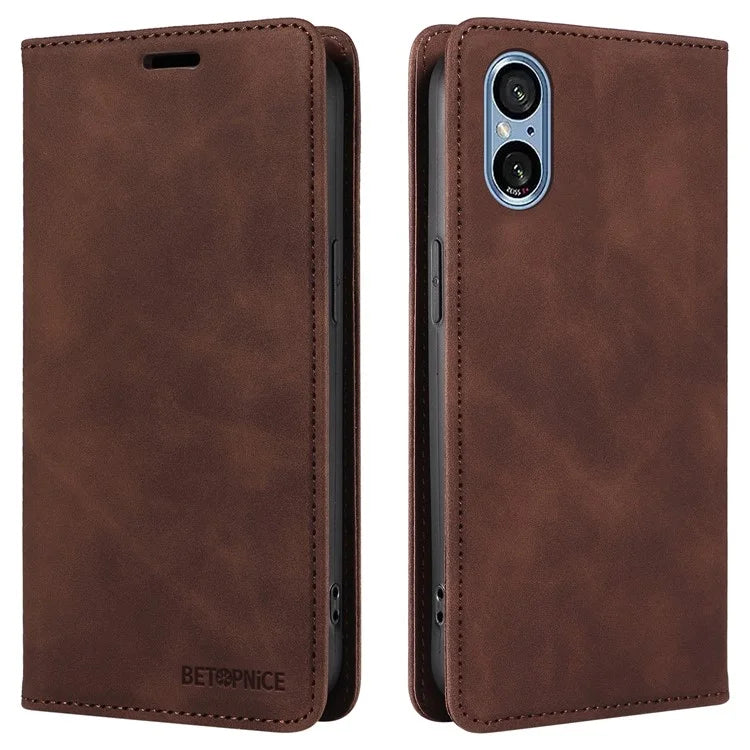 BETOPNICE 003 For Sony Xperia 5 V Case RFID Blocking Leather Phone Cover