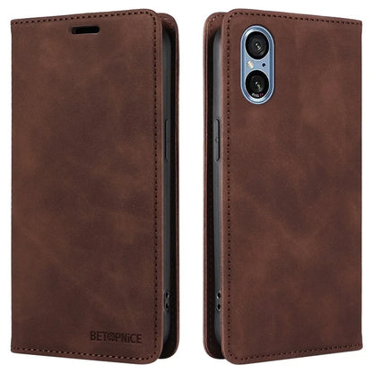 BETOPNICE 003 For Sony Xperia 5 V Case RFID Blocking Leather Phone Cover