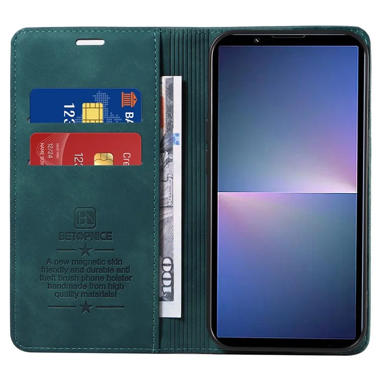 BETOPNICE 003 For Sony Xperia 5 V Case RFID Blocking Leather Phone Cover