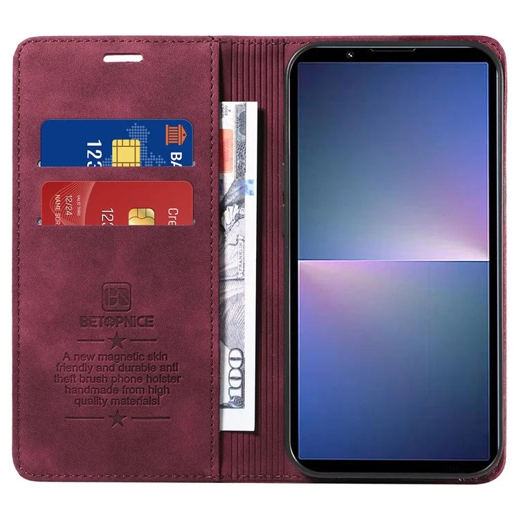 BETOPNICE 003 For Sony Xperia 5 V Case RFID Blocking Leather Phone Cover