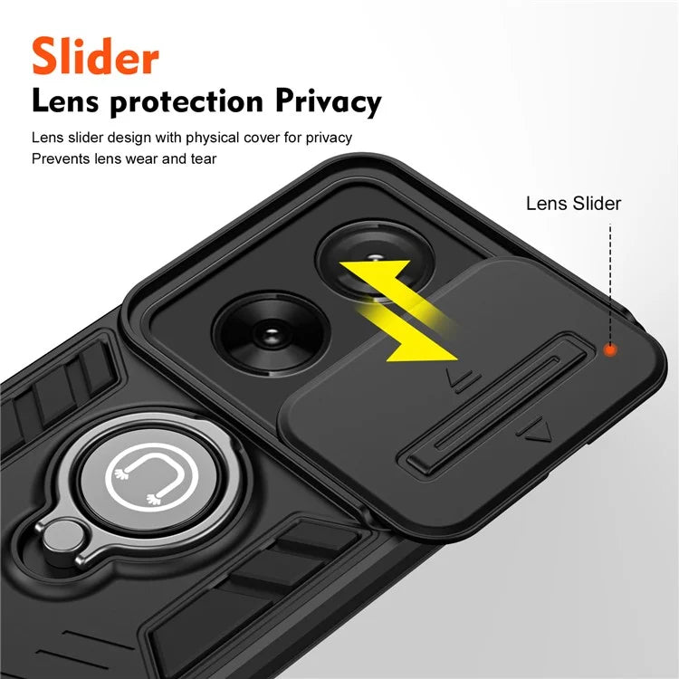 For Xiaomi 13T / 13T Pro Case PC+TPU Kickstand Phone Cover Magnetic Car Mount