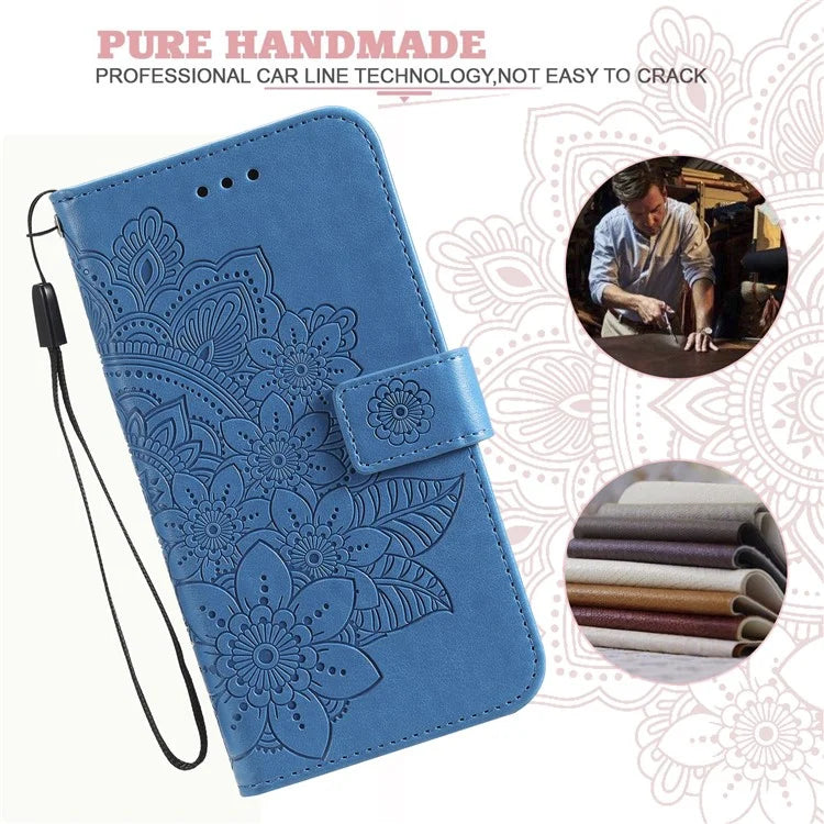 For Xiaomi Redmi Turbo 3 5G / Poco F6 5G Case PU Leather Phone Cover Flower Pattern