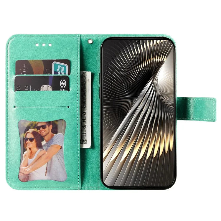 For Xiaomi Redmi Turbo 3 5G / Poco F6 5G Case PU Leather Phone Cover Flower Pattern
