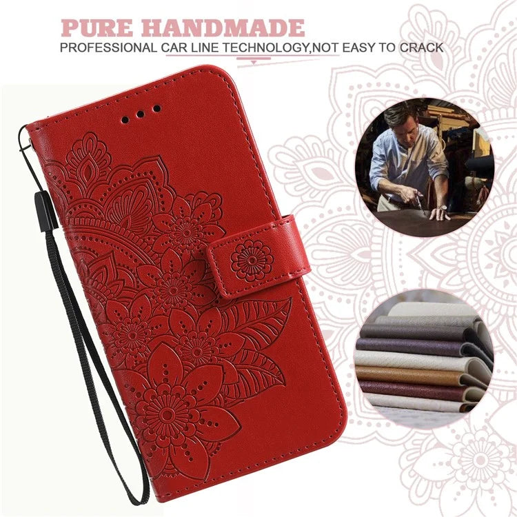For Xiaomi Redmi Turbo 3 5G / Poco F6 5G Case PU Leather Phone Cover Flower Pattern