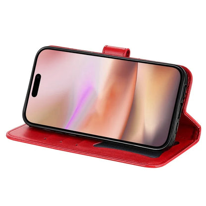 For iPhone 16 Case Flower Imprinted PU Leather Wallet Shockproof Phone Cover