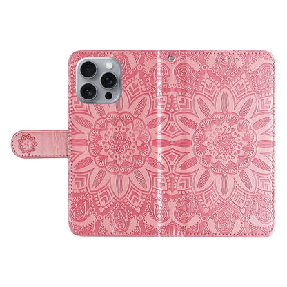 For iPhone 16 Pro Max Case Sunflower Leather Flip Cover Card Holder Stand Cell Accessories