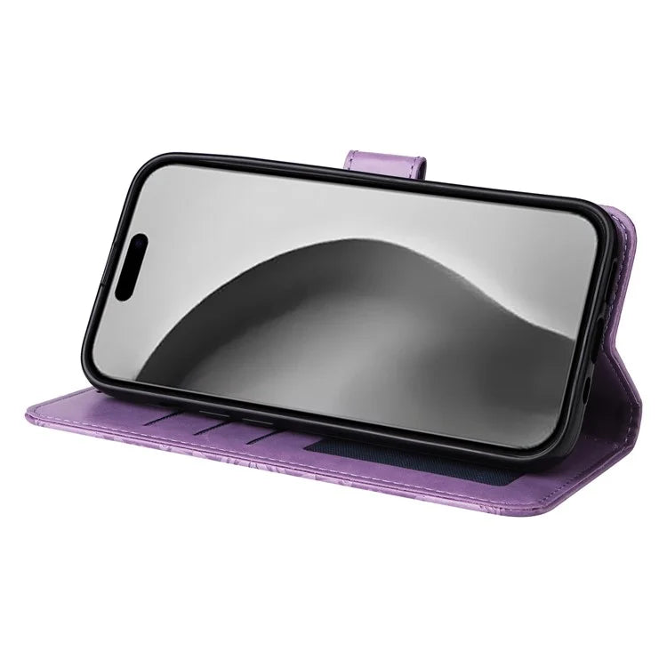 For iPhone 16 Pro Max Case Sunflower Leather Flip Cover Card Holder Stand Cell Accessories