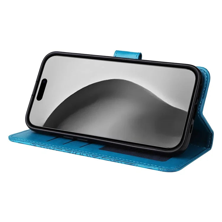 For iPhone 16 Pro Max Case Sunflower Leather Flip Cover Card Holder Stand Cell Accessories