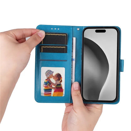 For iPhone 16 Pro Max Case Sunflower Leather Flip Cover Card Holder Stand Cell Accessories