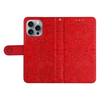 For iPhone 16 Pro Max Case Sunflower Leather Flip Cover Card Holder Stand Cell Accessories
