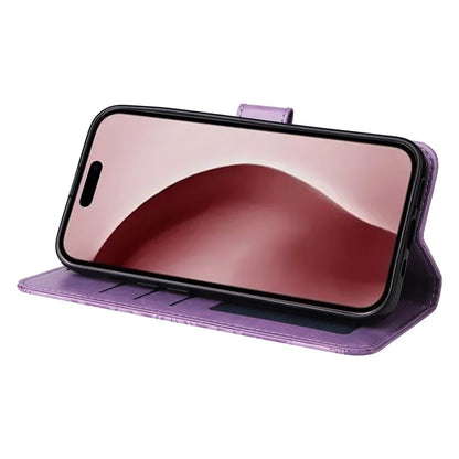 For iPhone 16 Pro Case Sunflower Leather Flip Cover Card Holder Stand Cell Accessories