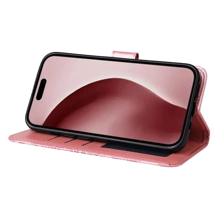 For iPhone 16 Pro Case Sunflower Leather Flip Cover Card Holder Stand Cell Accessories
