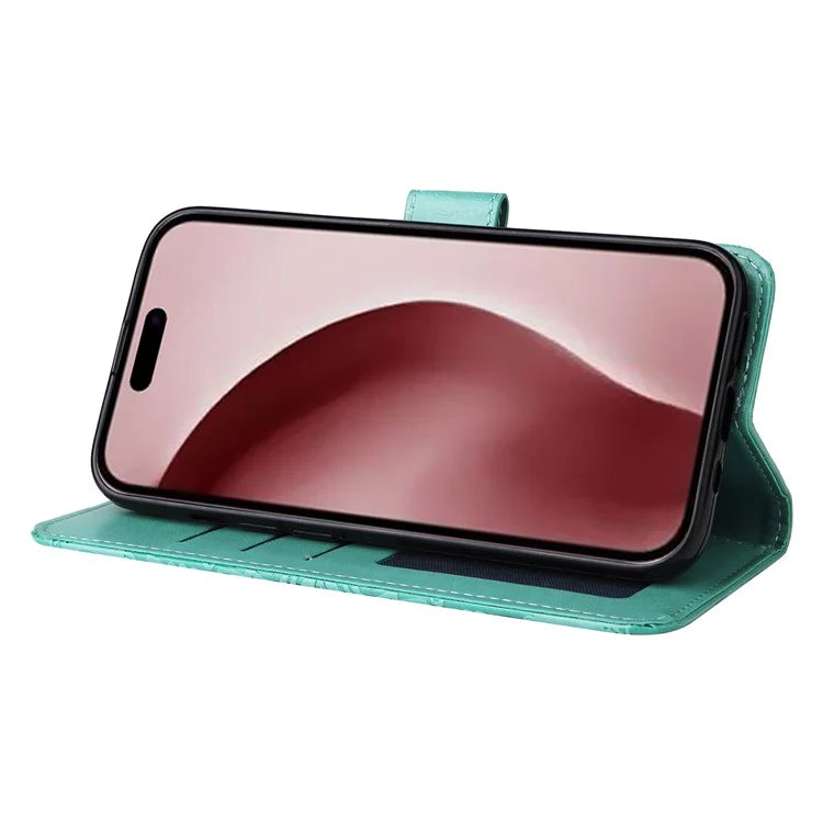 For iPhone 16 Pro Case Sunflower Leather Flip Cover Card Holder Stand Cell Accessories