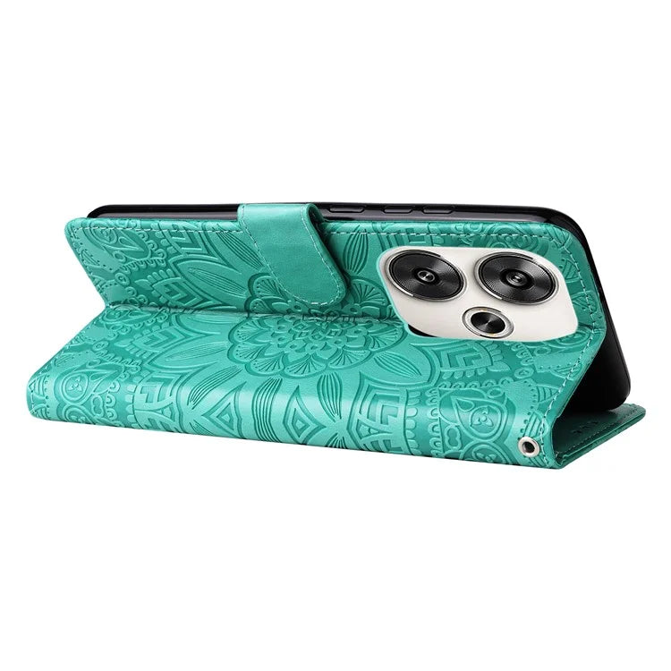 For Xiaomi Redmi Turbo 3 5G / Poco F6 5G Case Sunflower Leather Wallet Phone Folio Cover