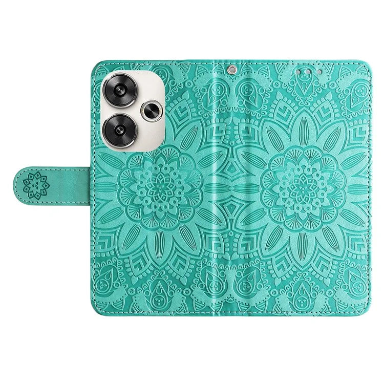 For Xiaomi Redmi Turbo 3 5G / Poco F6 5G Case Sunflower Leather Wallet Phone Folio Cover