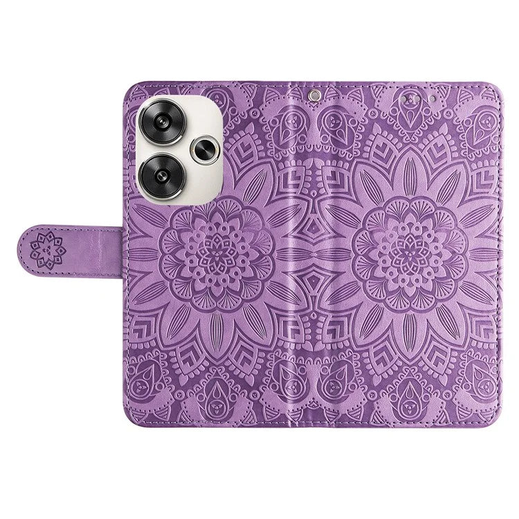 For Xiaomi Redmi Turbo 3 5G / Poco F6 5G Case Sunflower Leather Wallet Phone Folio Cover