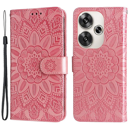 For Xiaomi Redmi Turbo 3 5G / Poco F6 5G Case Sunflower Leather Wallet Phone Folio Cover