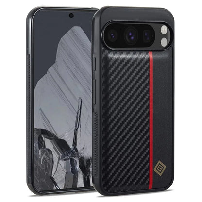 LC.IMEEKE For Google Pixel 9 Case Leather+TPU+EVA Phone Cover