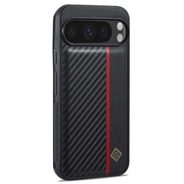 LC.IMEEKE For Google Pixel 9 Case Leather+TPU+EVA Phone Cover