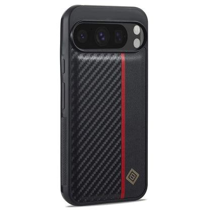 LC.IMEEKE For Google Pixel 9 Case Leather+TPU+EVA Phone Cover