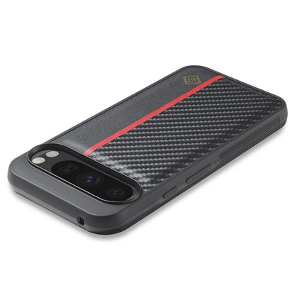 LC.IMEEKE For Google Pixel 9 Case Leather+TPU+EVA Phone Cover