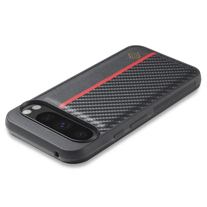 LC.IMEEKE For Google Pixel 9 Pro Case Carbon Fiber Texture Leather Back Cover
