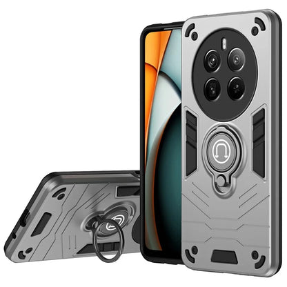 For Realme 12 Pro 5G / 12 Pro+ 5G Case PC+TPU Phone Cover with Ring Kickstand