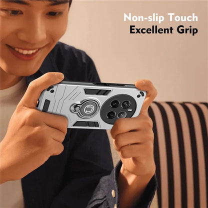 For Realme 12 Pro 5G / 12 Pro+ 5G Case PC+TPU Phone Cover with Ring Kickstand