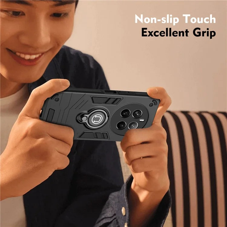 For Realme 12 Pro 5G / 12 Pro+ 5G Case PC+TPU Phone Cover with Ring Kickstand