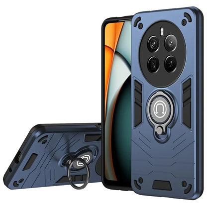 For Realme 12 Pro 5G / 12 Pro+ 5G Case PC+TPU Phone Cover with Ring Kickstand
