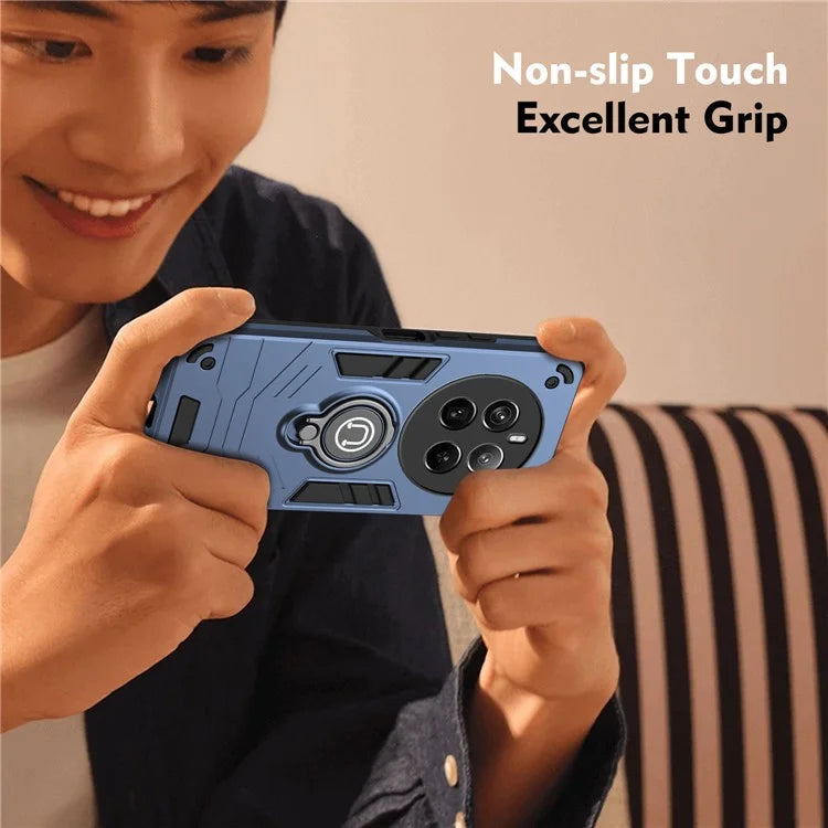 For Realme 12 Pro 5G / 12 Pro+ 5G Case PC+TPU Phone Cover with Ring Kickstand