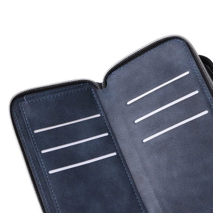 For iPhone 16 Case 9 Card Slots PU Leather Zipper Wallet Phone Cover
