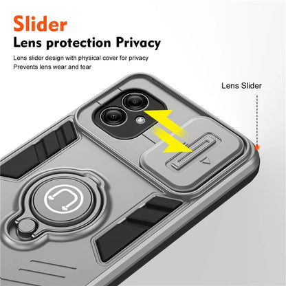 For Samsung Galaxy A04e 4G / M04 4G / F04 4G Kickstand Case PC+TPU Slim-Fit Phone Cover