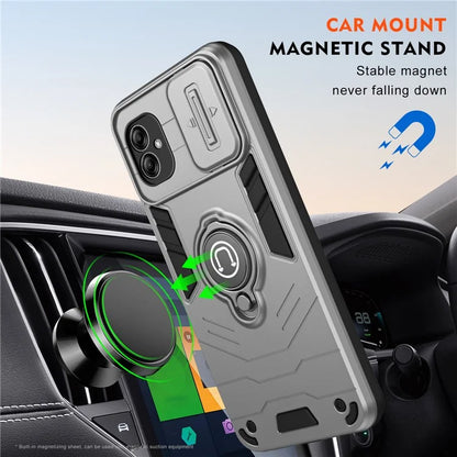For Samsung Galaxy A04e 4G / M04 4G / F04 4G Kickstand Case PC+TPU Slim-Fit Phone Cover
